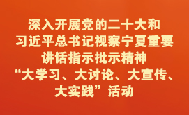 深入開展黨的二十大和習近平總書記視察寧夏重要講話指示批示精神“大學習、大討論、大宣傳、大實踐”活動